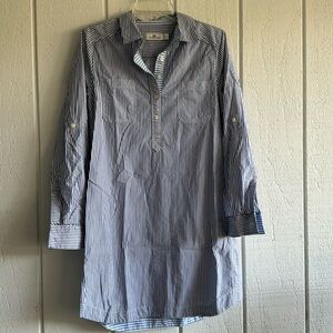 Vineyard Vines Harbor Cover Up Navy Blue Stripe 10